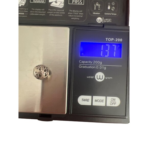 Pandora Sterling Silver Charm Bead I Love You Filagree Bamoer Round 3/8" 1.37g - Picture 5 of 5